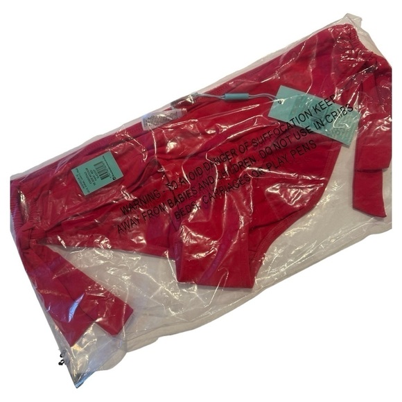 NWT Sea Level Swim Eco Essentials Tie Side Red Bikini Bottom - Picture 4 of 4